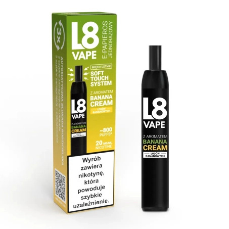 L8 Vape 800puff 20mg - Banana Cream