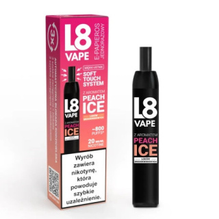 L8 Vape 800puff 20mg - Peach Ice