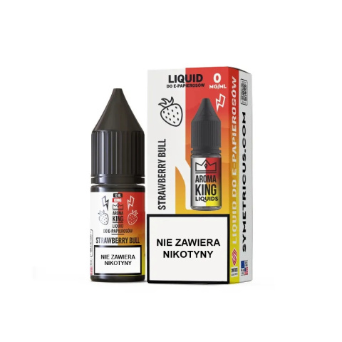 Liquid Aroma King Salt 0mg 10 ml - Strawberry Bull