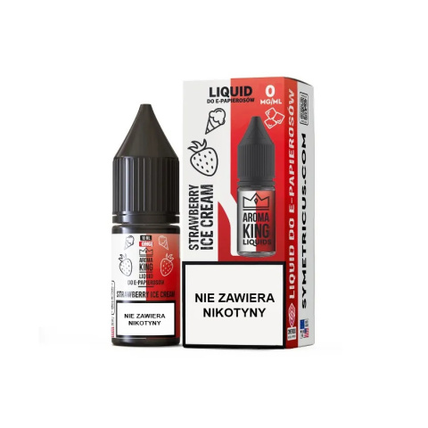 Liquid Aroma King Salt 0mg 10 ml - Strawberry Ice Cream