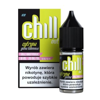 Liquid Chill Out Salt 10ml - Cytryna Guma Balonowa Ice 20mg (A25)