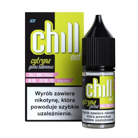 Liquid Chill Out Salt 10ml - Cytryna Guma Balonowa Ice 20mg (A25) Liquid Chill Out Salt 10ml - Cytryna Guma Balonowa Ice 20mg (A25)