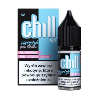 Liquid Chill Out Salt 10ml - Energetyki Guma Balonowa Ice 20mg (A25)