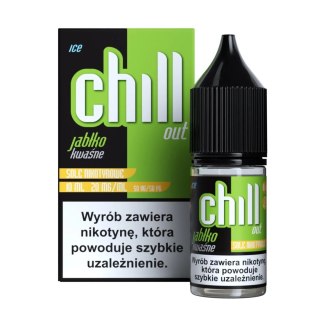 Liquid Chill Out Salt 10ml - Jabłko Kwaśne Ice 20mg (A25)