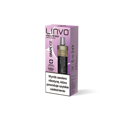 Wkład Vbar Linvo Pod Lite MAX - Grape Ice 20mg (A25) Wkład Vbar Linvo Pod Lite MAX - Grape Ice 20mg (A25)