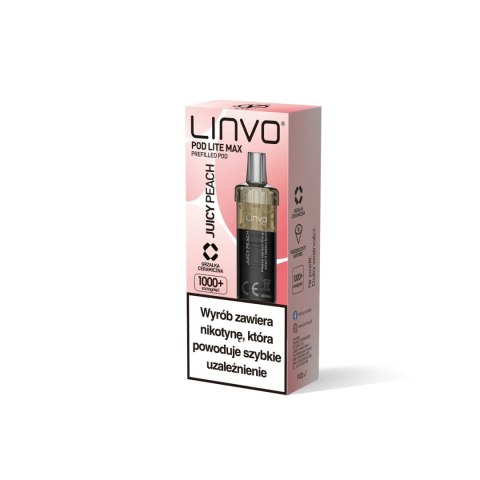 Wkład Vbar Linvo Pod Lite MAX - Juicy Peach 20mg (A25) Wkład Vbar Linvo Pod Lite MAX - Juicy Peach 20mg (A25)