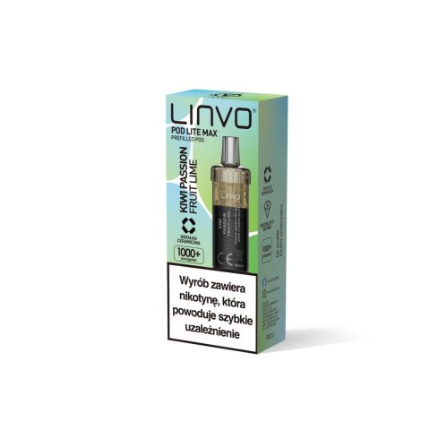 Wkład Vbar Linvo Pod Lite MAX - Kiwi Passion Fruit Lime 20mg (A25) Wkład Vbar Linvo Pod Lite MAX - Kiwi Passion Fruit Lime 20mg (A25)