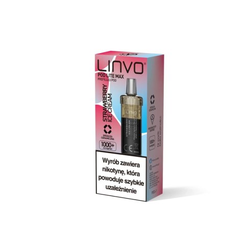 Wkład Vbar Linvo Pod Lite MAX - Strawberry Ice Cream 20mg (A25) Wkład Vbar Linvo Pod Lite MAX - Strawberry Ice Cream 20mg (A25)